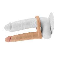 Lovetoy Ultra Soft dubbele dildo 6,25" huidkleur, afbeelding 6
