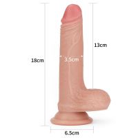 Lovetoy Nature dildo vloeibaar silicone 7" huidkleur, afbeelding 8