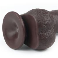 Lovetoy dildo met verschuifbare huid 9" (zwart), afbeelding 13