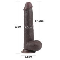 Lovetoy dildo met verschuifbare huid 9" (zwart), afbeelding 15