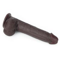 Lovetoy dildo met verschuifbare huid 9" (zwart), afbeelding 4
