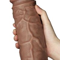 Lovetoy dildo King 10,5" met vibratie (bruin), afbeelding 2
