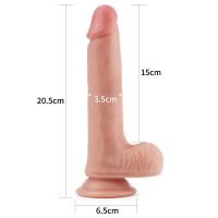 Lovetoy Nature dildo vloeibaar silicone 8" huidkleur, afbeelding 8