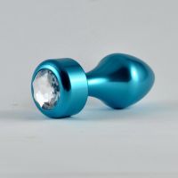 Lovetoy buttplug blauwe roos met steen
