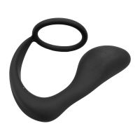 Tardenoche Randal siliconen buttplug met penisring (zwart), afbeelding 5