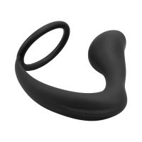 Tardenoche Randal siliconen buttplug met penisring (zwart), afbeelding 6
