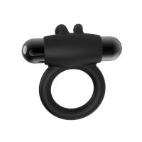 LateToBed Fermax vibrerende ring met rabbit (zwart)