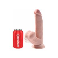 King Cock Triple Density dildo met zwaaiende ballen 8", afbeelding 2