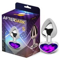 AfterDark hartvormige buttplug lavendelpaars maat S, afbeelding 2