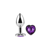 AfterDark hartvormige buttplug lavendelpaars maat S, afbeelding 4