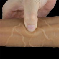 Lovetoy dubbellaags vibrator met rotatie 8", afbeelding 2
