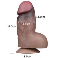 Lovetoy dual layer platina siliconen dildo 7", afbeelding 9