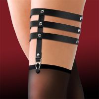 Cinderella jarretel met 3 bandjes, veganleer, one size
