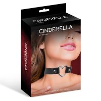 Cinderella choker met hartje van veganleer, one size, afbeelding 3