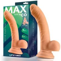 Max & Co Sean realistische dildo met balzak 7,5" huidkleur