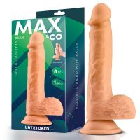 Max & Co Dean realistische dildo met balzak 8,5" huidkleur