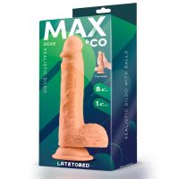 Max & Co Dean realistische dildo met balzak 8,5" huidkleur, afbeelding 4