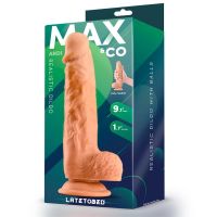 Max & Co Andi realistische dildo met balzak 9,1" huidkleur, afbeelding 4