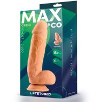 Max & Co Creig realistische dildo met ballen 8,5" huidkleur, afbeelding 3