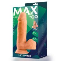 Max & Co Dimi realistische dildo met balzak 7,9" huidkleur