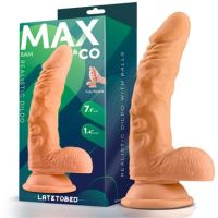 Max & Co Sam realistische dildo met balzak 7,1" huidkleur