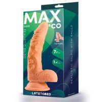 Max & Co Sam realistische dildo met balzak 7,1" huidkleur