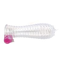 A-Gusto vibrerende penissleeve met ribbels, transparant, afbeelding 3
