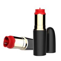 A-Gusto lippenstiftvibrator met stimulerende tong (zwart), afbeelding 2