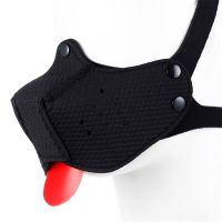 A-Gusto verstelbaar neopreen puppymasker (zwart), afbeelding 3