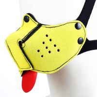 A-Gusto neopreen puppymasker (geel), afbeelding 3