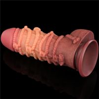 Lovetoy dubbellaags dildo King Size naturel 9,5", afbeelding 4