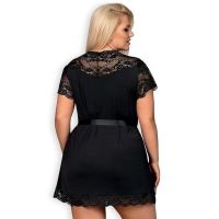Obsessive 810-PEI-1 kimono met kant (zwart), afbeelding 2