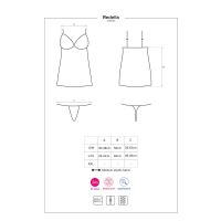 Obsessive Redella chemise met string (zwart)
