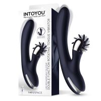 IntoYou Navyspace vibrator met draaiende tongen (blauw), afbeelding 4