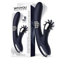 IntoYou Royalspace vibrator met draaiende tongen en 360º (blauw), afbeelding 2