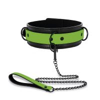 IntoYou glow in the dark halsband met riem