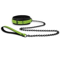 IntoYou glow in the dark halsband met riem, afbeelding 4