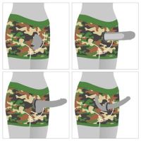 Lovetoy strap-on short met camouflageprint 28"-32"