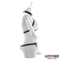 LateToBed bondageset bh en slip met kettingen, afbeelding 2
