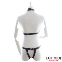 LateToBed bondageset bh en slip met kettingen, afbeelding 3