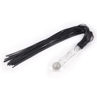 LateToBed flogger met glazen handvat 70 cm, afbeelding 3