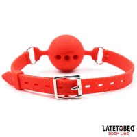 LateToBed ademende siliconen ballgag S - 4 cm, afbeelding 6