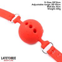 LateToBed ademende siliconen ballgag S - 4 cm, afbeelding 9