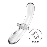 Satisfyer Double Crystal stimulator warm en koud Transparant, afbeelding 2