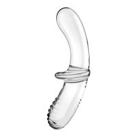 Satisfyer Double Crystal stimulator warm en koud Transparant, afbeelding 3