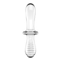Satisfyer Double Crystal stimulator warm en koud Transparant