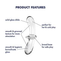 Satisfyer Double Crystal stimulator warm en koud Transparant, afbeelding 6
