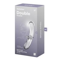 Satisfyer Double Crystal stimulator warm en koud Transparant, afbeelding 7