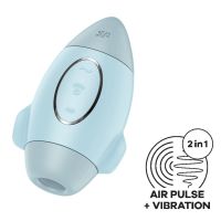 Satisfyer Mission Control clitoriszuiger en vibrator (blauw)