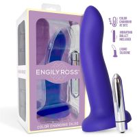 Dildox by Engily Ross vibrerende kleurveranderende dildo, blauw naar paars, afbeelding 2